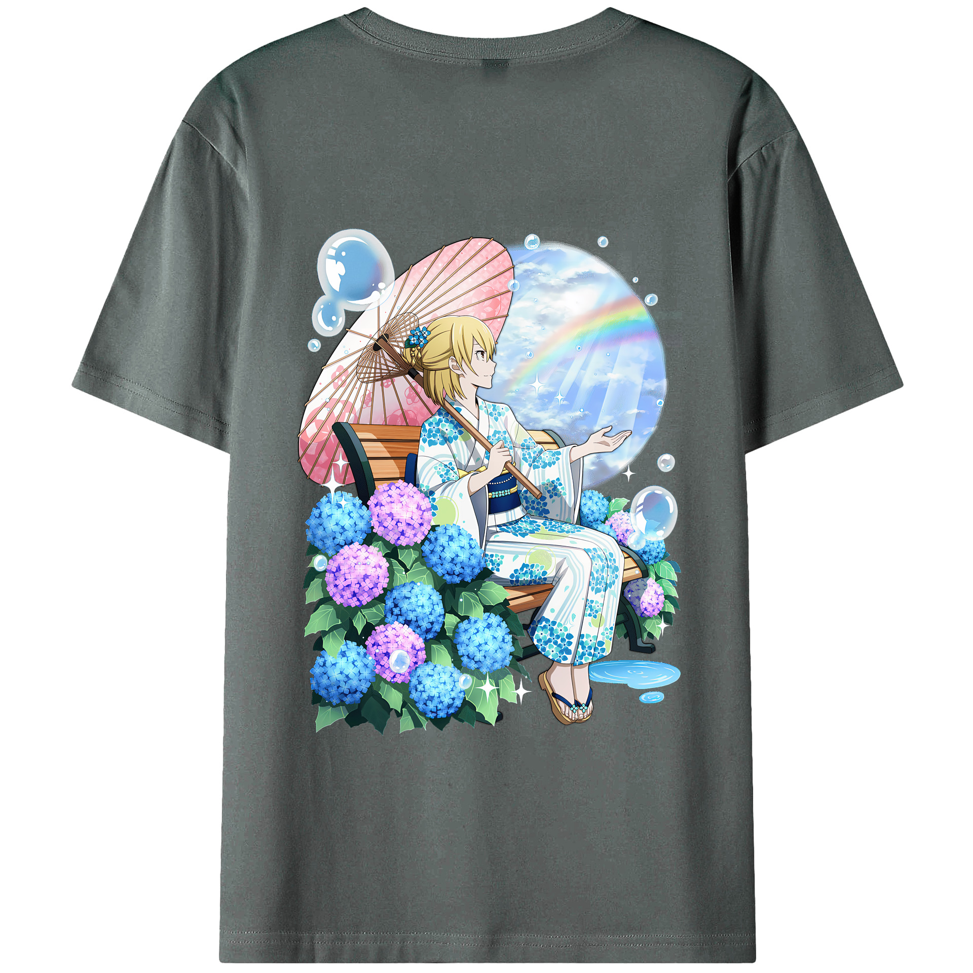 （画像用） 文豪ストレイドッグス Bungo Stray Dogs 綿100％ メンズ半袖Tシャツ（バックプリント） 通気性